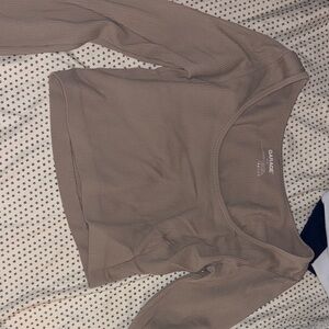 Garage Women's Beige Long Sleeve Crop Top